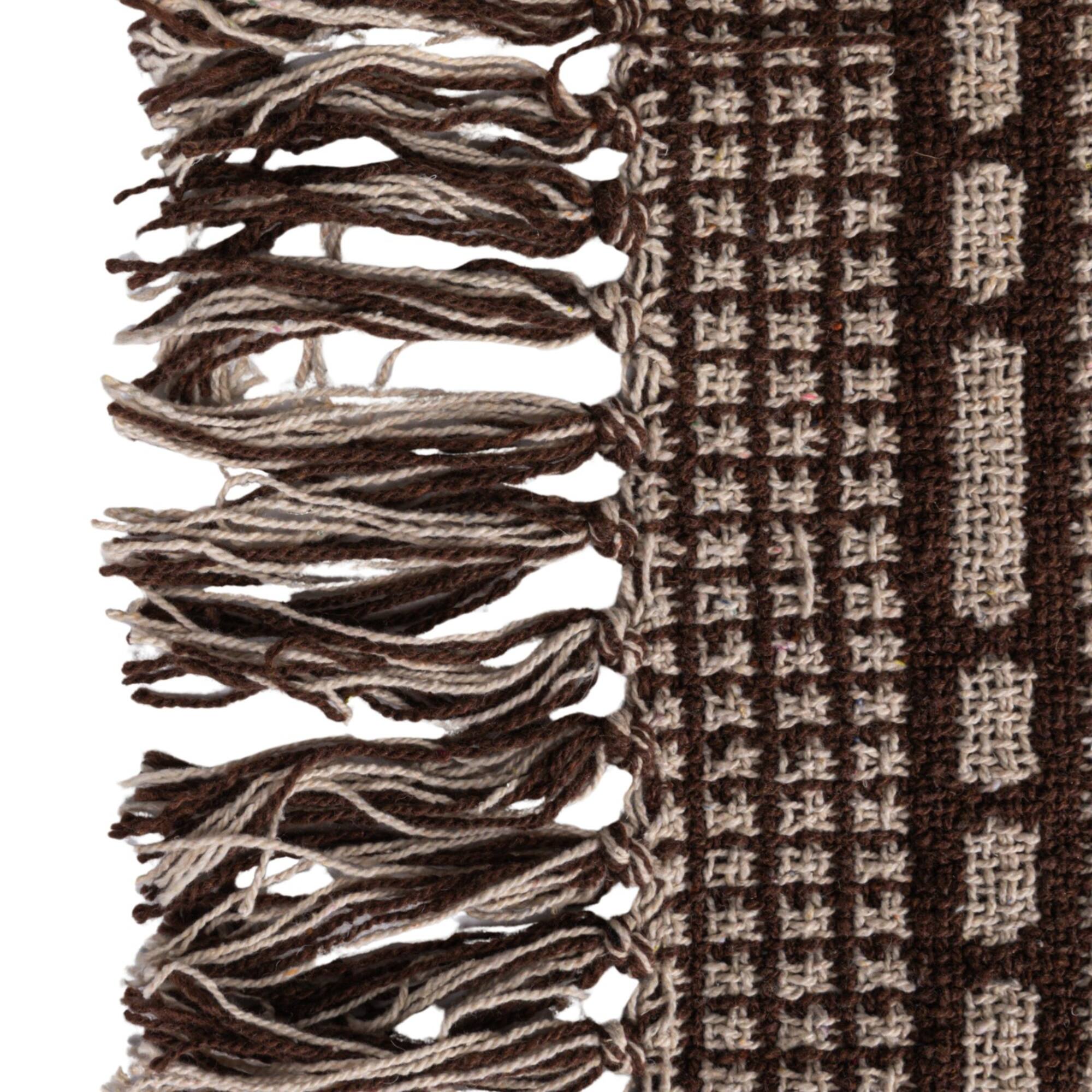 Hello Honey® Brown & Beige Diamond Soft Recycled Cotton Blend Throw